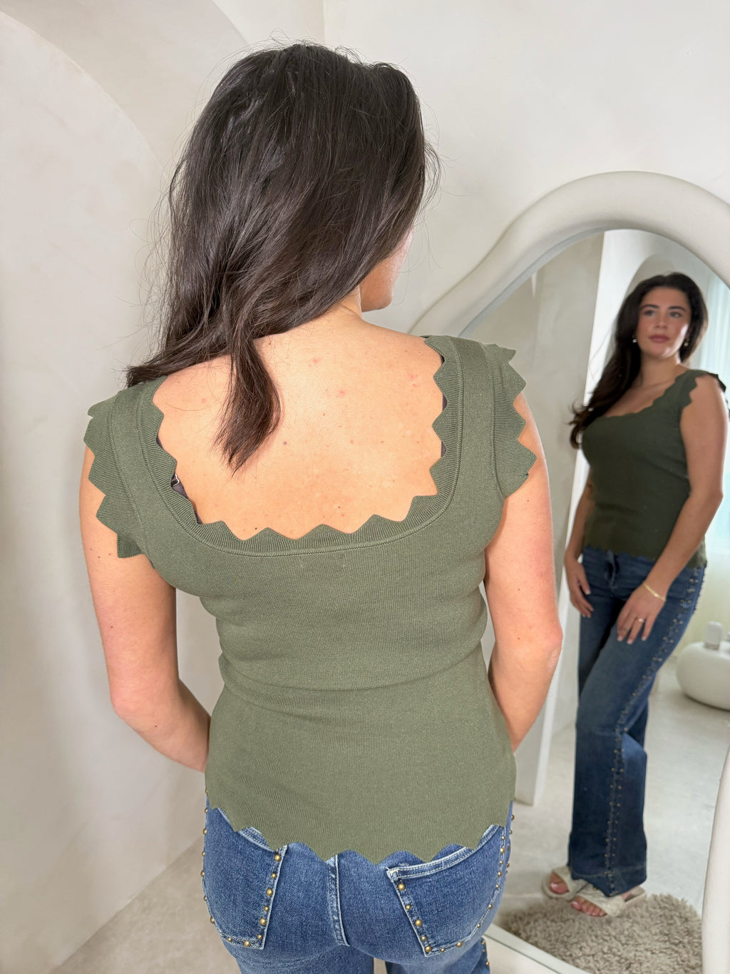 Ziggy top in khaki