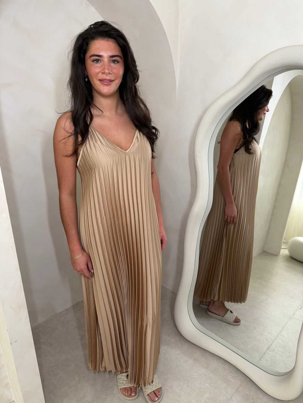 Sorrento dress in gold