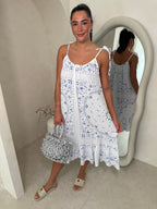 Hankie dress in white
