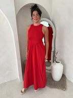 City dress in red