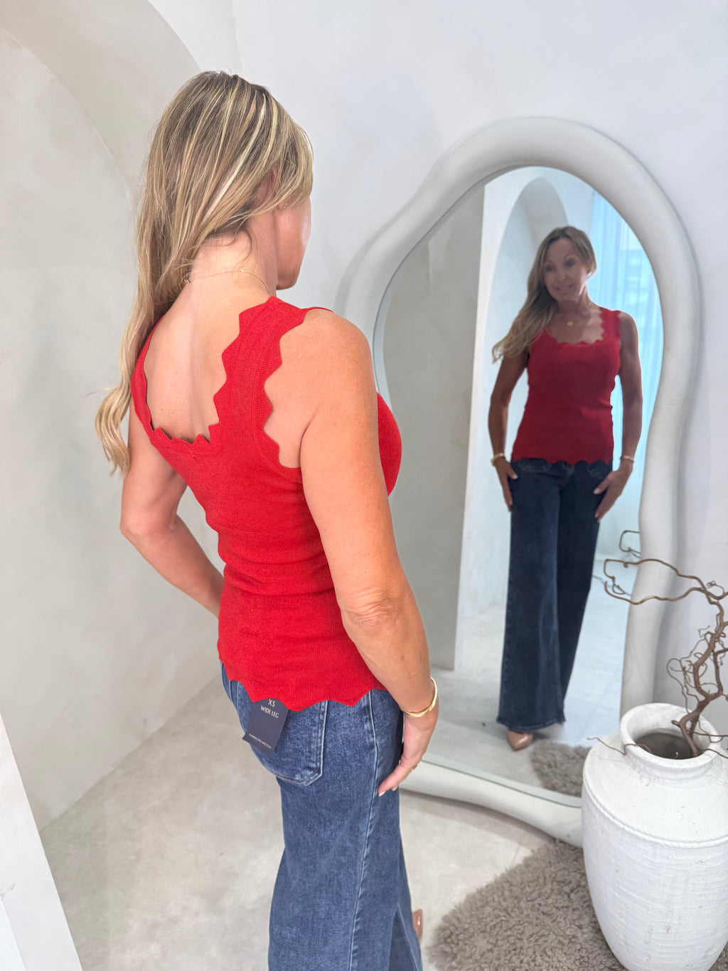 Ziggy top in red