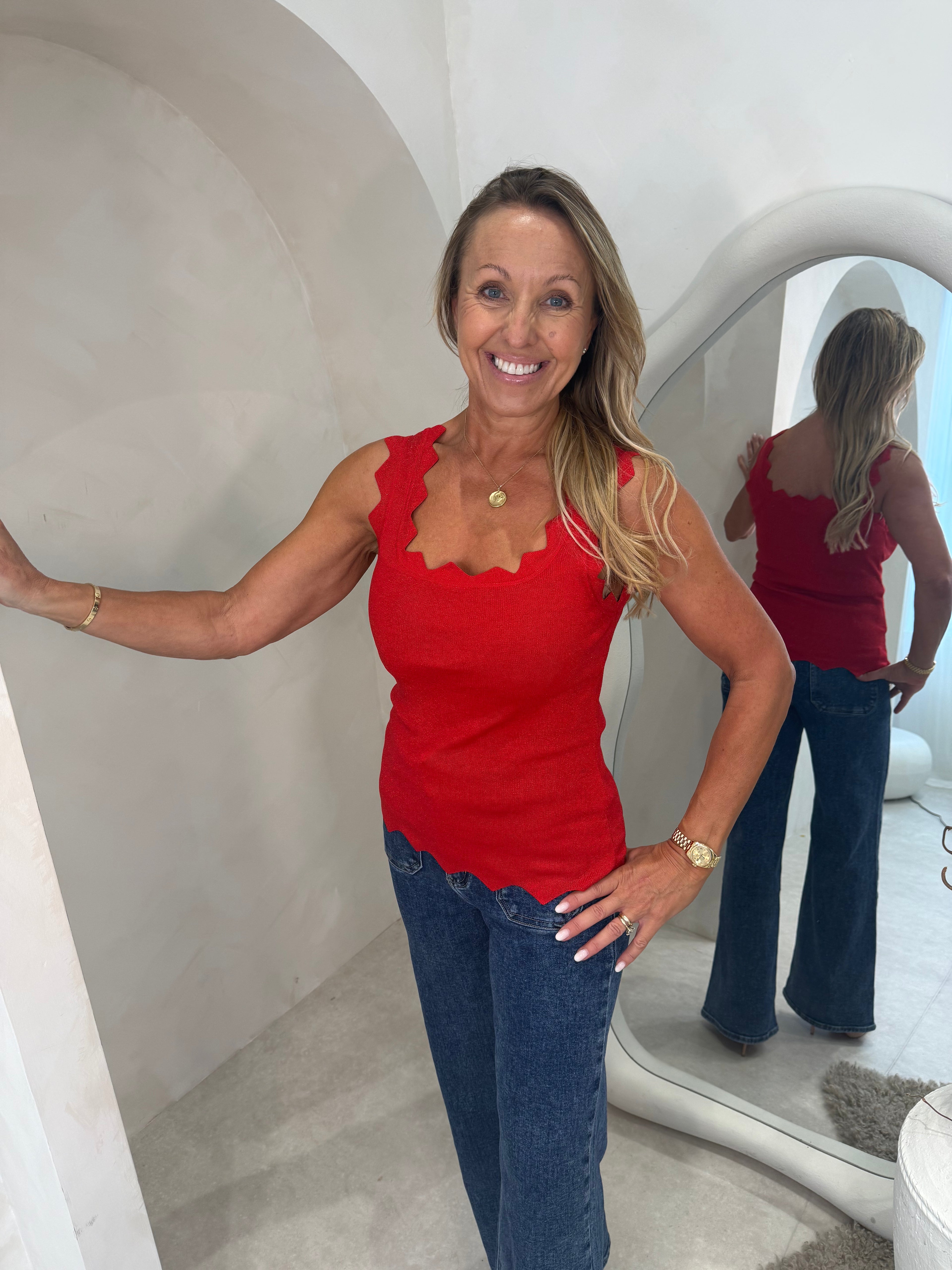 Ziggy top in red