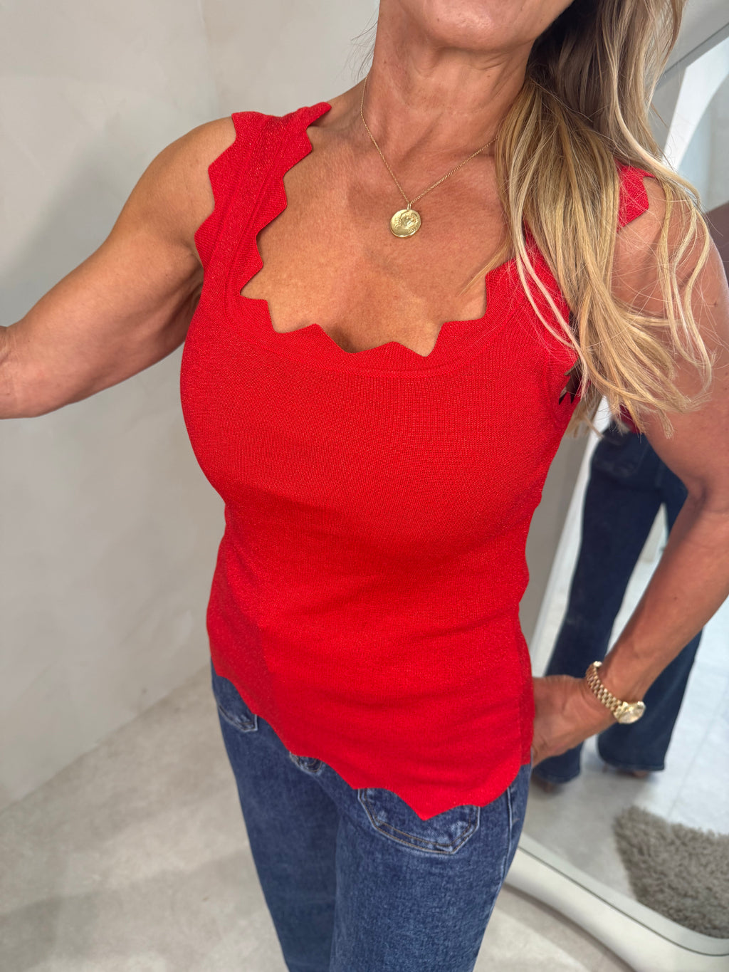 Ziggy top in red
