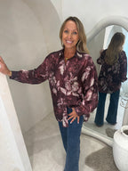 Autumn blouse with beading