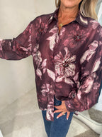 Autumn blouse with beading