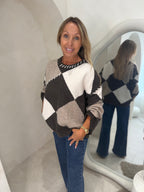 Argyle jumper with wool