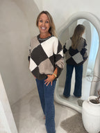 Argyle jumper with wool