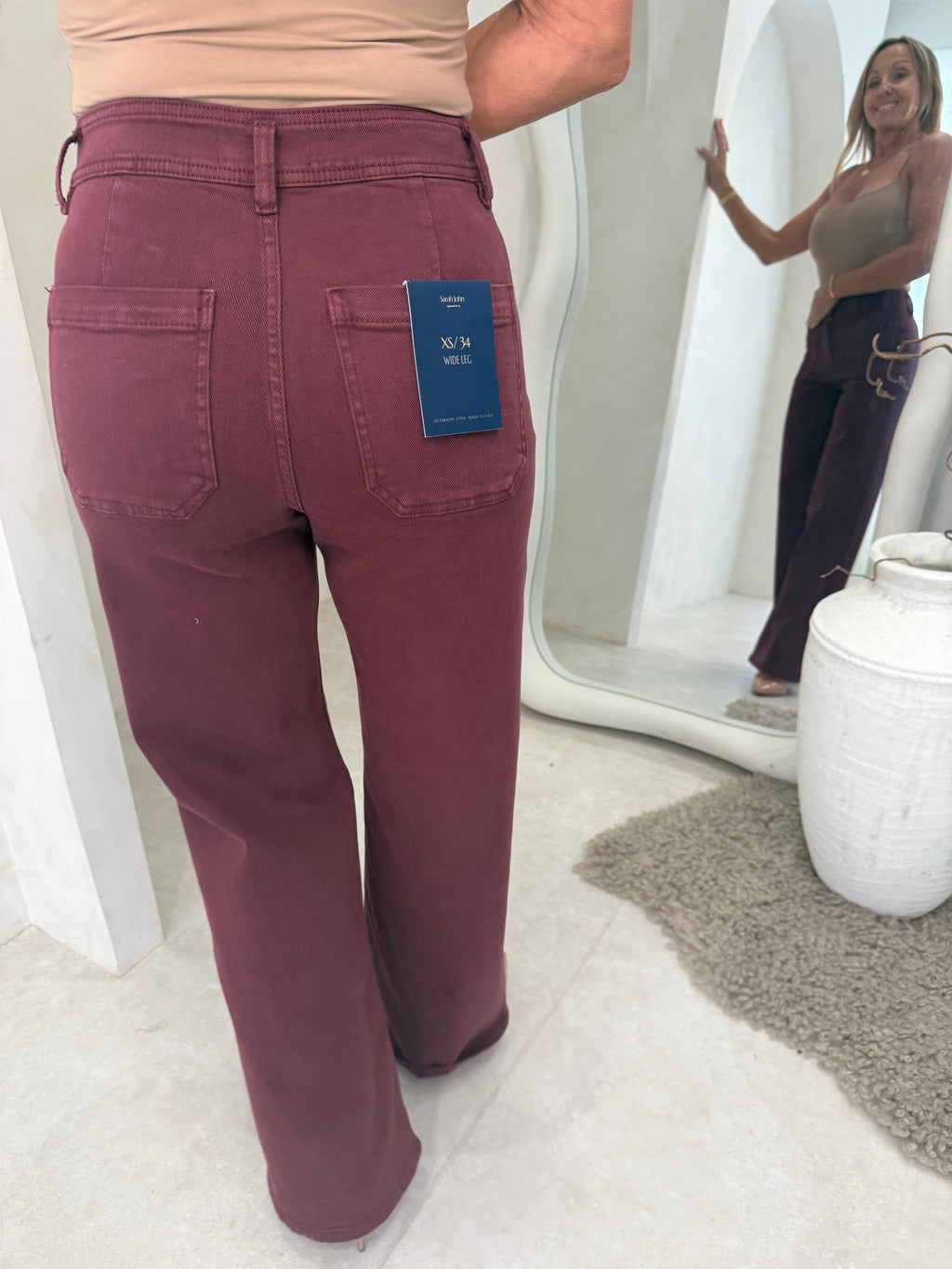 My Sunday Jeans in burgundy