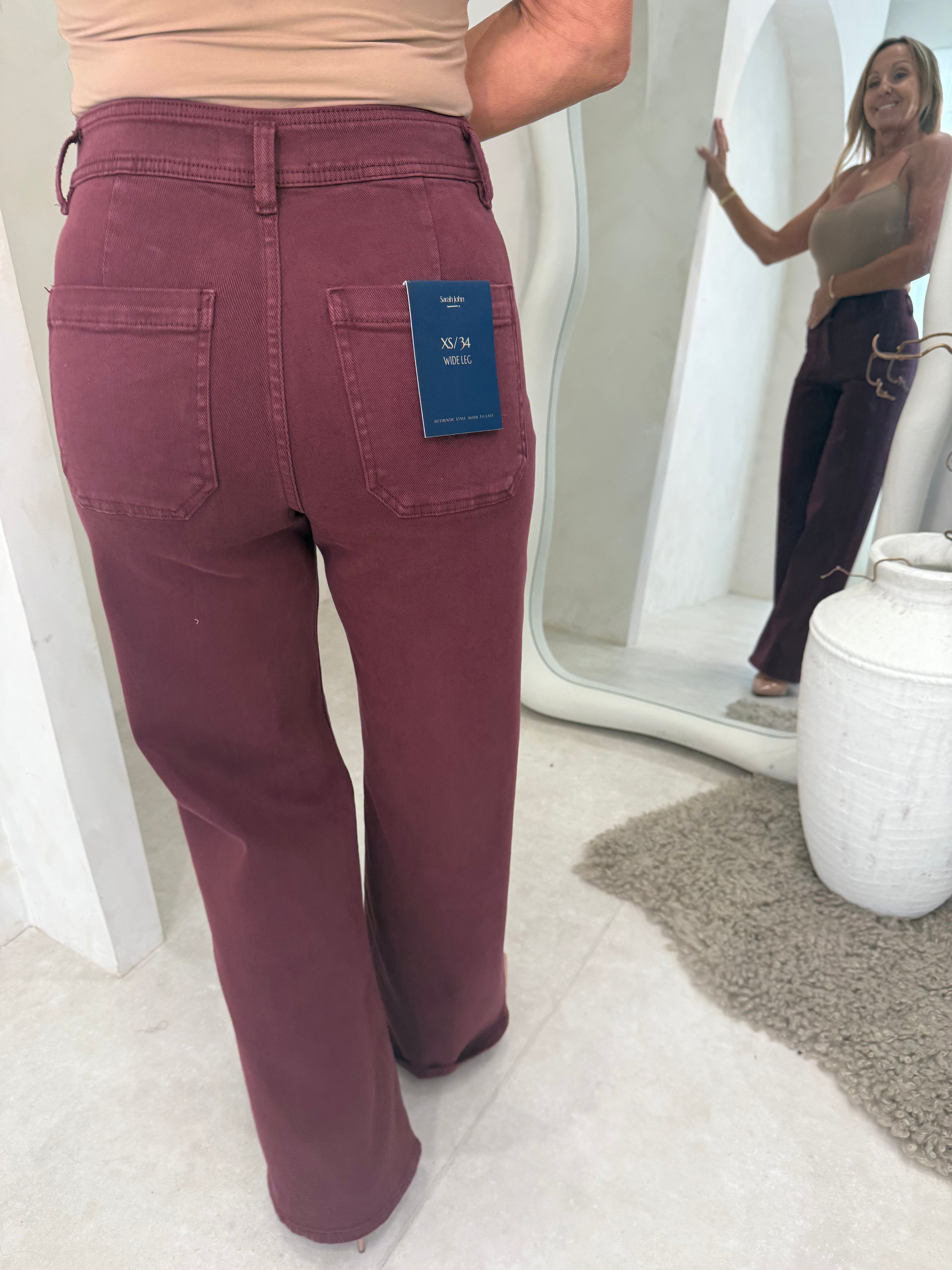 My Sunday Jeans in burgundy