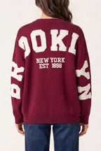 Brooklyn jumper in burgundy
