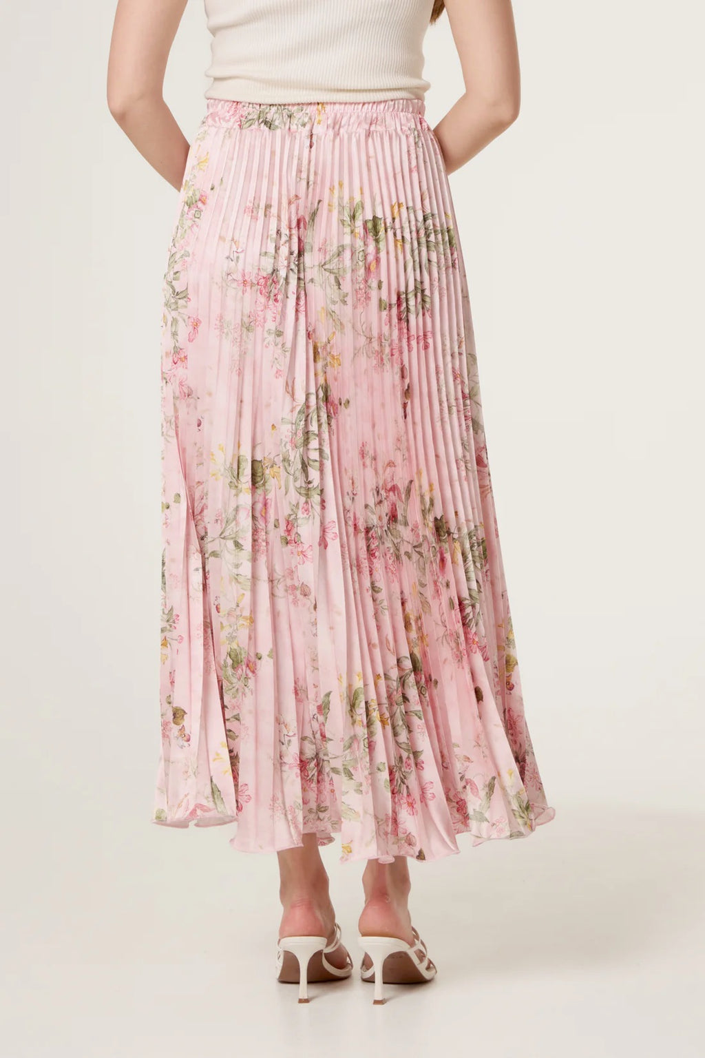 Floral pleated skirt in Pink